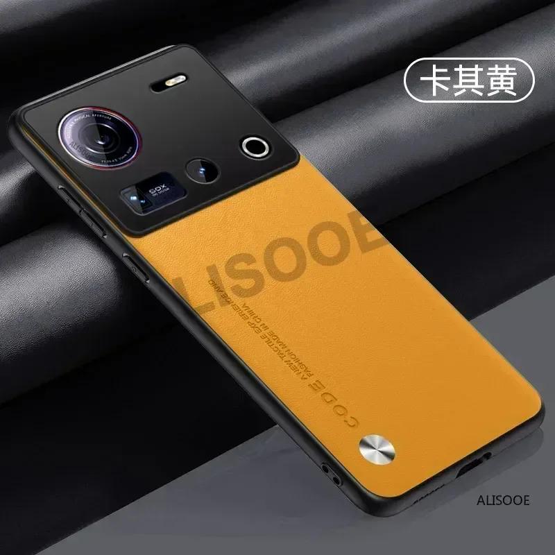 Для чехла Nubia Z70 Ultra Роскошная защита из искусственной кожи Задняя крышка для Nubia Z70 Ultra Противоударная Capa Funda