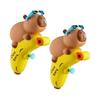 Capybara Shaped Water Gun, 2-Pack Plastic Long-Range Squeeze Water Pistol for Kids 3+, Outdoor Beach Pool Gift