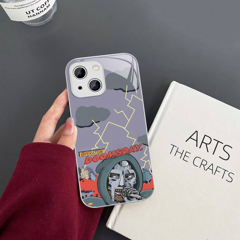 M-MF Rapper D-DOOM For IPhone 14 13 12 Mini 11 Pro XS Max X XR 14 Plus Tempered Glass Cover