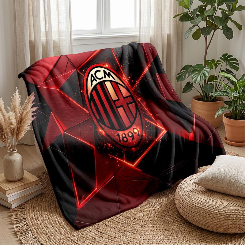 AC Milan Theme blanket Soft Flannel Blanket Plush Throw Blanket Cozy Sofa Bed Blanket for Home Decor