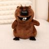 Плюшевая игрушка-кукла «Бобёр», мягкая игрушка в виде маленького существа с наполнителем из полипропиленового хлопка, мягкая игрушка-игрушка для чтения