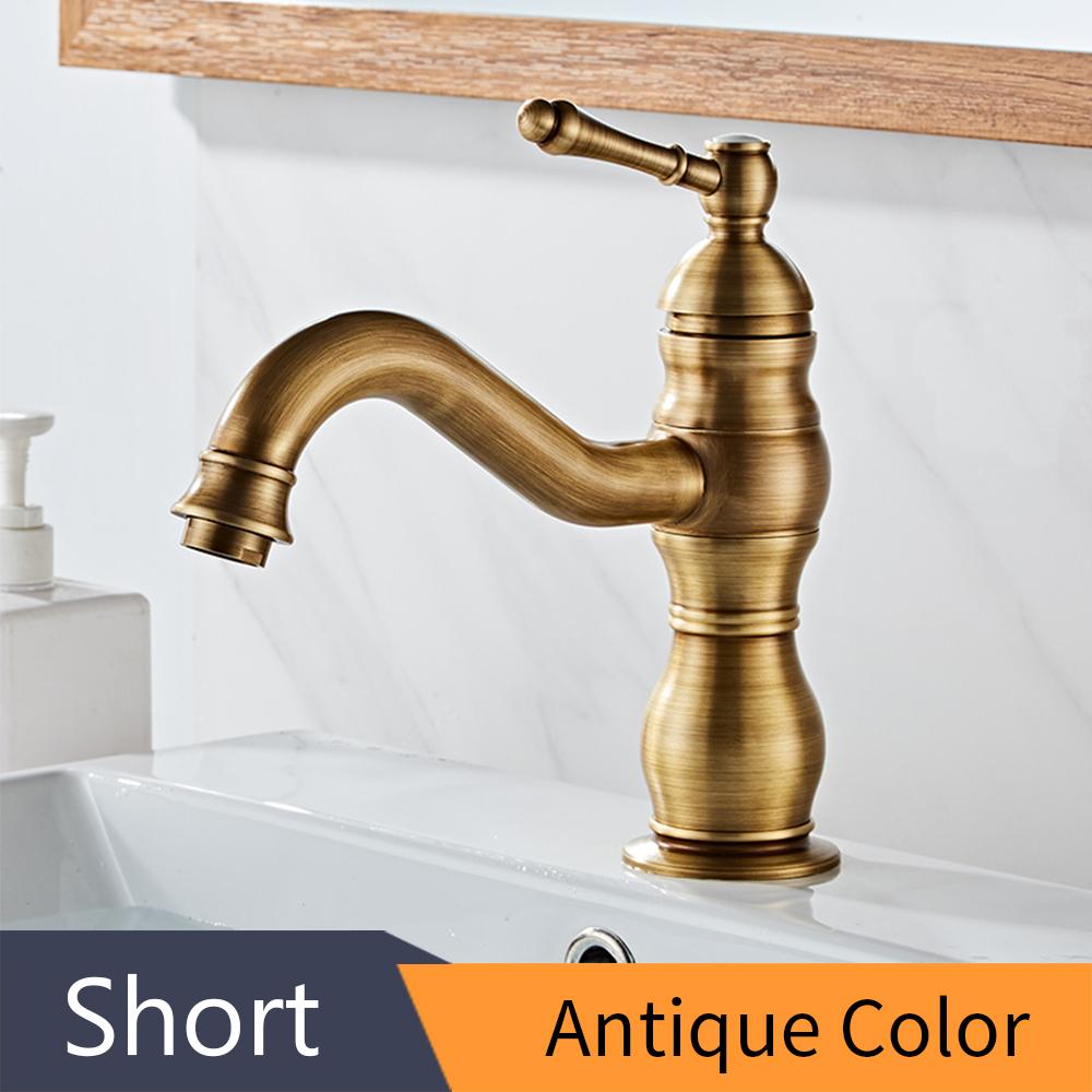 Basin Faucets Modern Antique Bathroom Faucet Waterfall Faucets Single Hole Cold and Hot Water Tap Basin Faucet Mixer Taps 855975