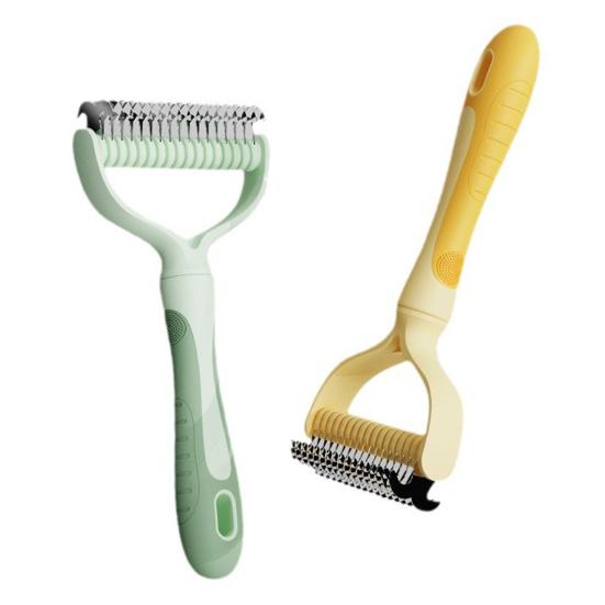 Щетка для вычесывания шерсти для собак с длинной шерстью, кошек, грабли для удаления подшерстка, для распутывания спутанной шерсти и колтунов, принадлежности для ухода за домашними животными