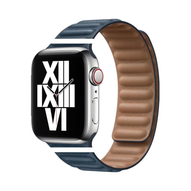Apple Watch Fine Woven Twill Leather Magnetic Band for Series 5-9 & SE