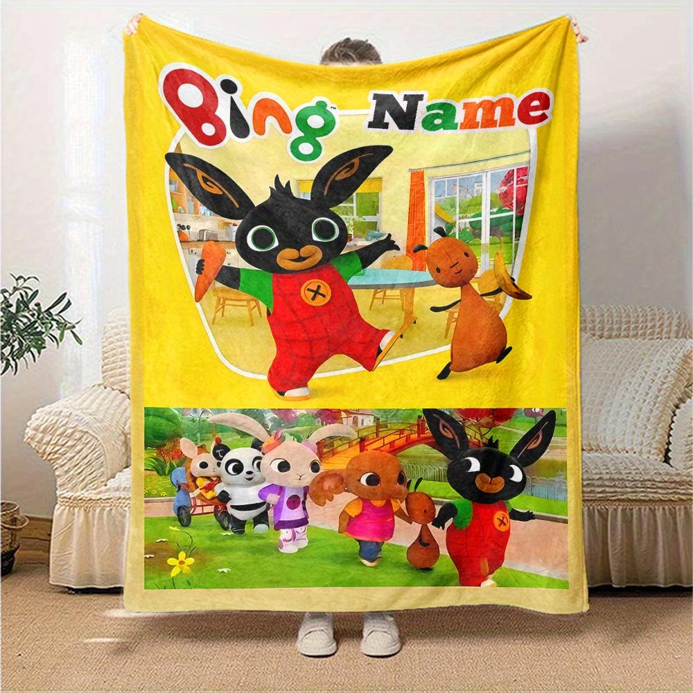 Bing Bunny And Friends Blanket With Customizable Name Comfortable In All Seasons Suitable For Sofas Beds Travel Camping And Office Decoration Perfect