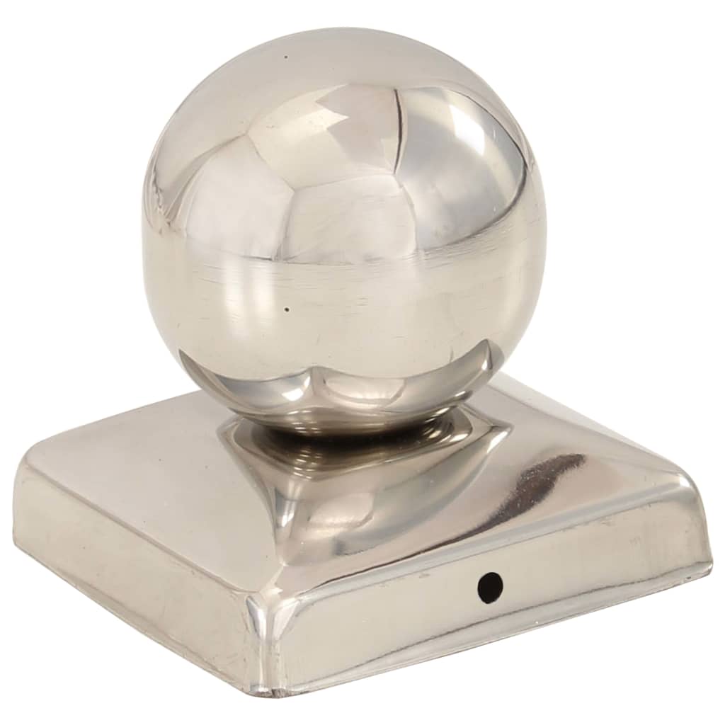 Post Caps 6 Pcs. Sphere Shape Stainless Steel 71 x 71 mm