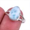 Natural Republic Larimar Gemstone 925 Solid Sterling Silver Gift Ring S.8 T7s37