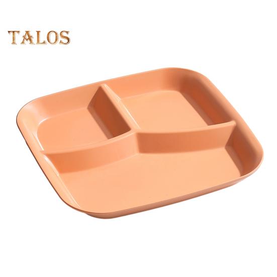 Прямоугольная обеденная тарелка, 3 отделения, пищевой полипропилен, можно мыть в посудомоечной машине, взрослые дети, завтрак, закуска, овощная еда, сервировочное блюдо, кухонные принадлежности