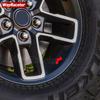 4 Pcs Car Tires Alloy Rim Wheel Sticker Bigfoot 1941 Willys Rubicon Unlimited Decal For Jeep Gladiator JT & Wrangler JL JLU
