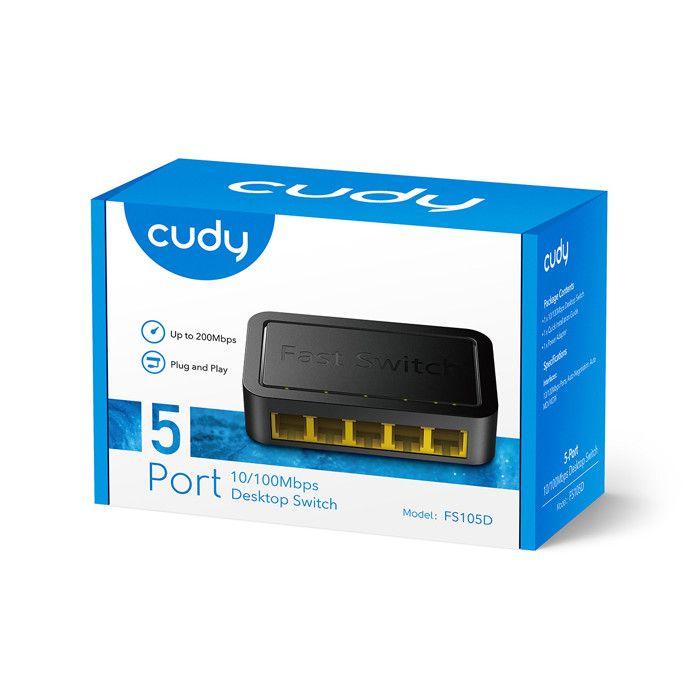 Switch Réseau - Cudy - FS105D - 5 Ports RJ45 - 10/100 Mbps - Plug and Play