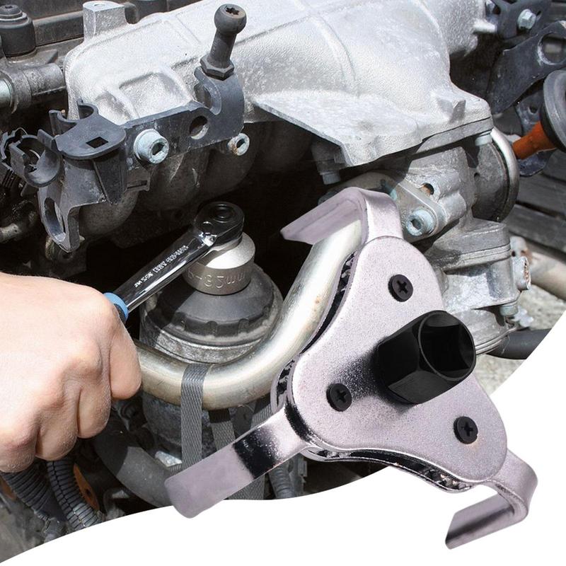 Универсальный ключ для масляного фильтра 75-100 мм, регулируемый 3-ходовой инструмент для снятия масляного фильтра, автомобильные аксессуары