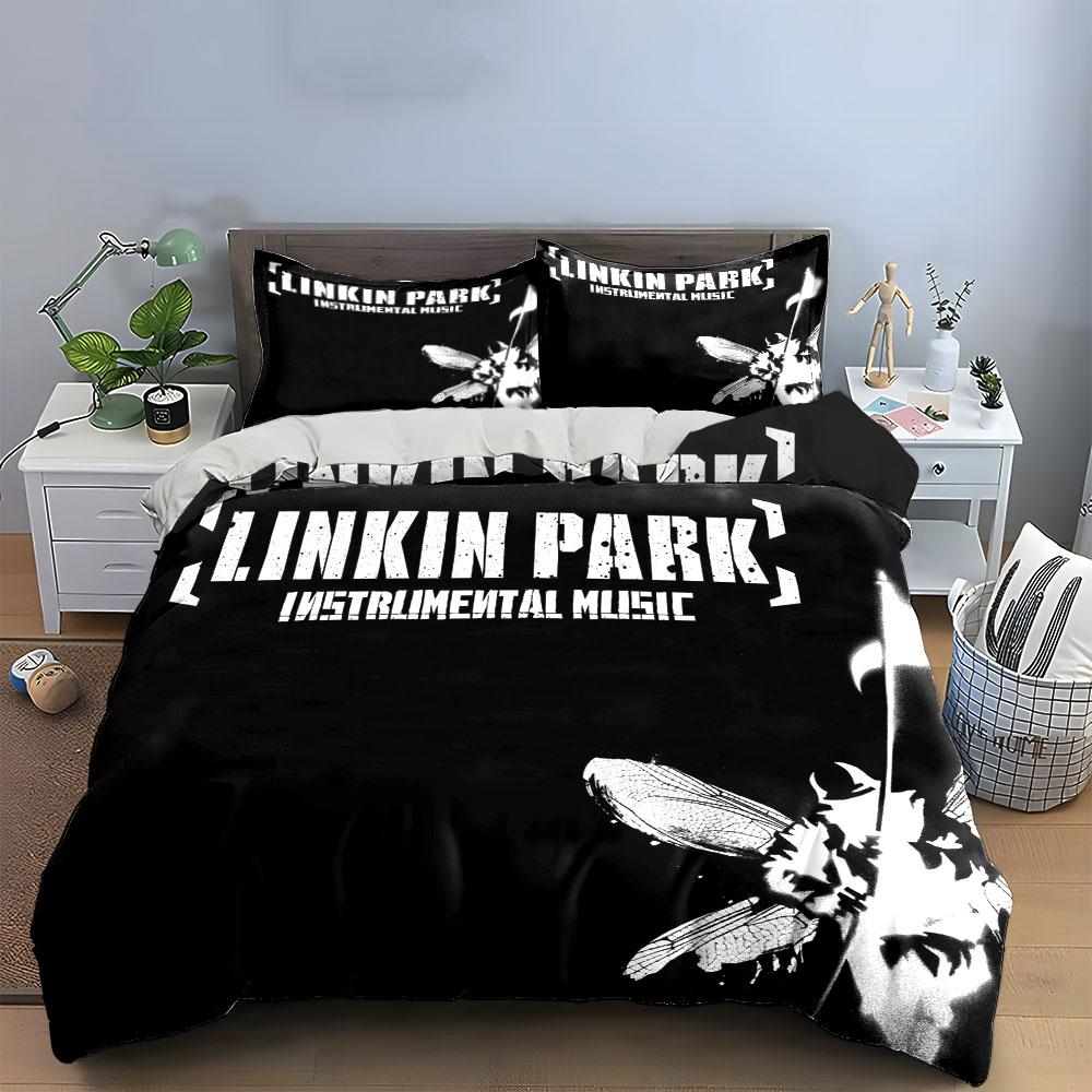White dragonfly, Linkin Park. Bedding sets Duvet cover sets Duvet covers Pillowcases(1 * Duvet Cover 2 * Pillowcases without duvet insert)