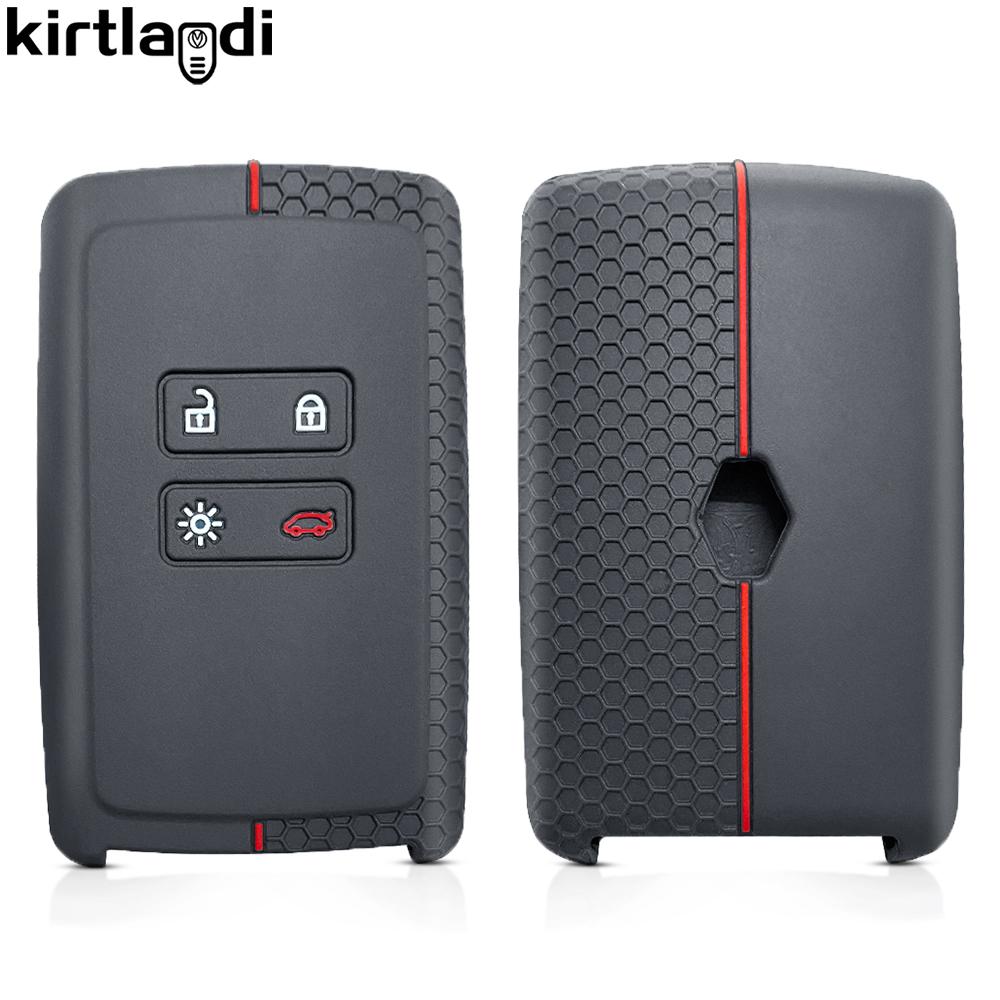 Для Renault Clio Megane Arkana Captur Koleos Zoe Espace Scenic Sandero Kadjar Dacia Duster Силиконовый чехол-картхолдер для ключа-брелока автомобиля