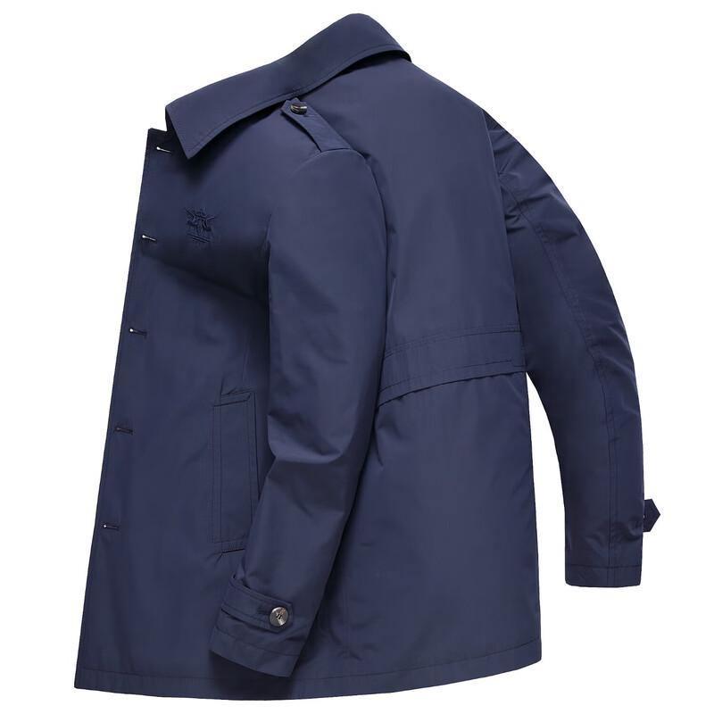 Мужское однобортное тренчкот в стиле business casual
