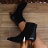 Women Comfortable Boots Pointed Toe Kitten Heel Shoes for Women Autumn Winter Comfortable Zipper Ankle Boots Zapatos De Mujer