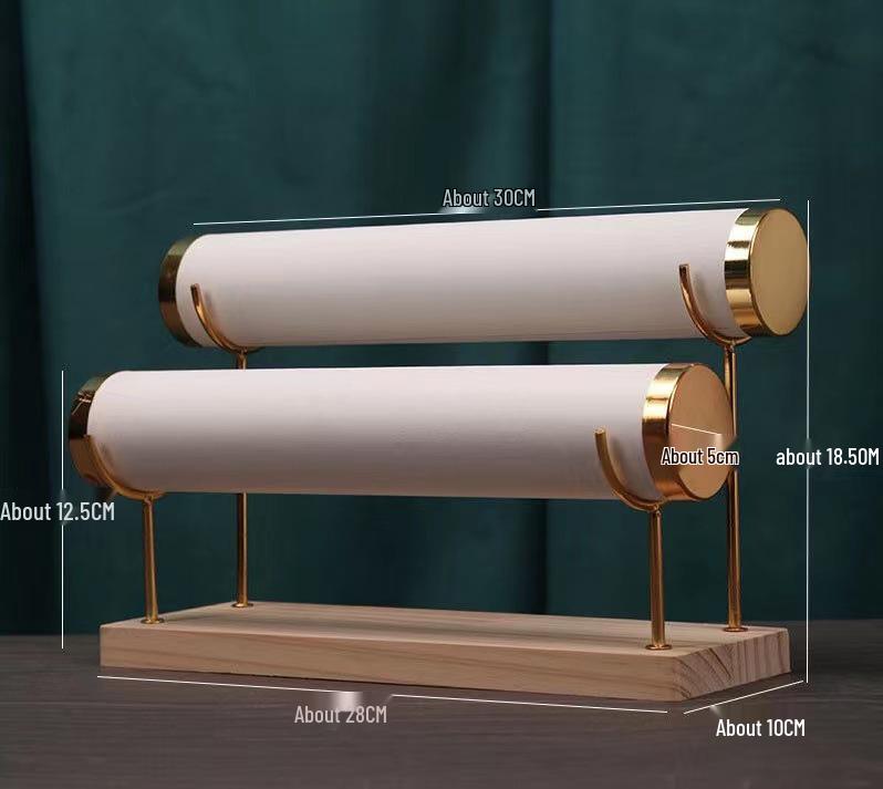 Бархатная подставка для ювелирных изделий: Массив дерева, одно/двухъярусный для браслетов и часов