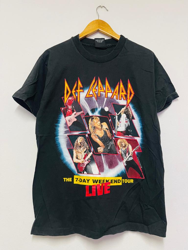 Vintage 90s Def Leppard : Adrenalize Tour 1992 Music T-Shirt / Heavy Metal / Hard Rock Music / Tour / Rock / Streetwear / Black / L