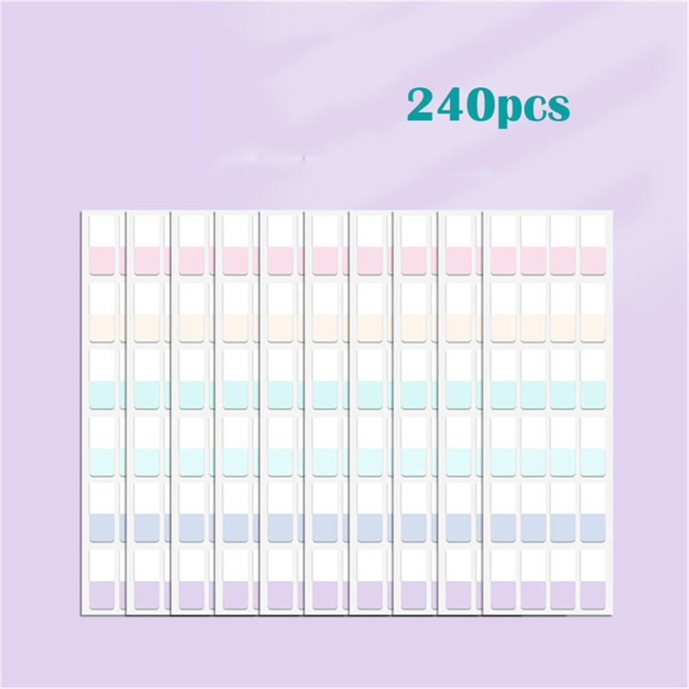 1 Set Morandi Index Stickers Stationery Daily Planner Label Memo Stickers DIY Color Fluorescent Sticker Bookmark Classify Marks