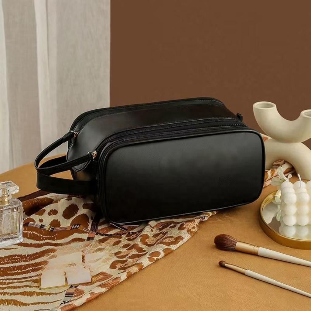 Женская многофункциональная косметичка - Большая вместительная портативная дорожная коробка для хранения косметики, В комплекте отделения для кистей и туалетных принадлежностей
