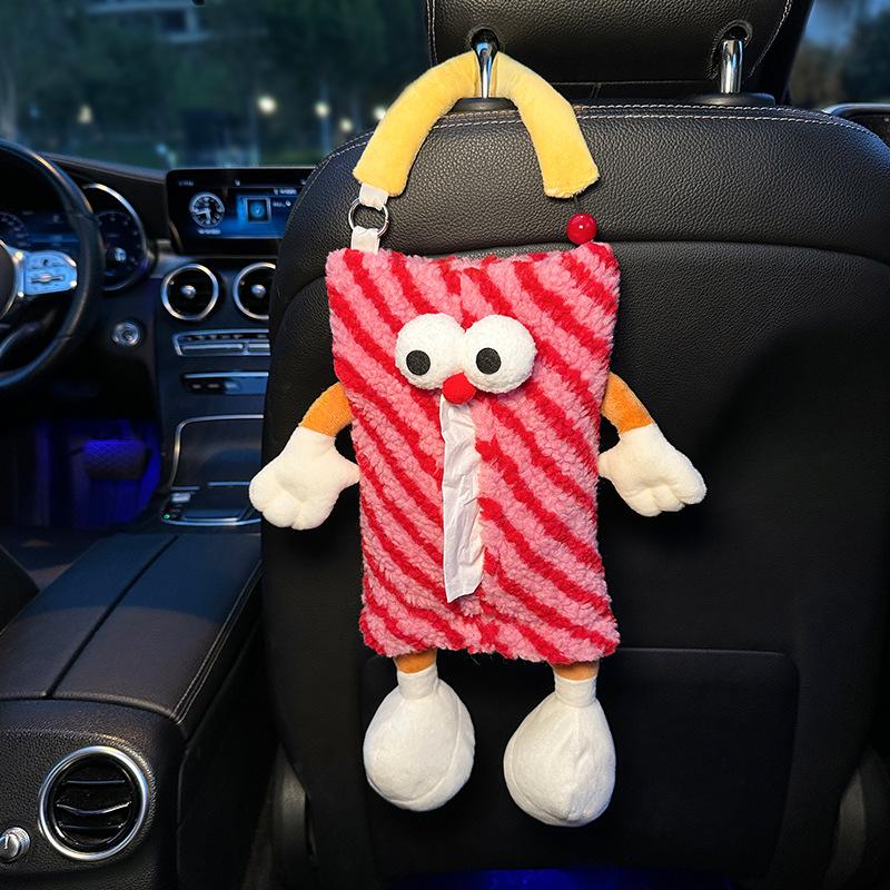 Автомобильная коробка для салфеток Подвесная Мультяшный Монстр Подвесная Сумка для Салфеток на Спинку Сиденья Автомобиля Автомобильная Коробка для Салфеток Принадлежности для Украшения Салона Автомобиля