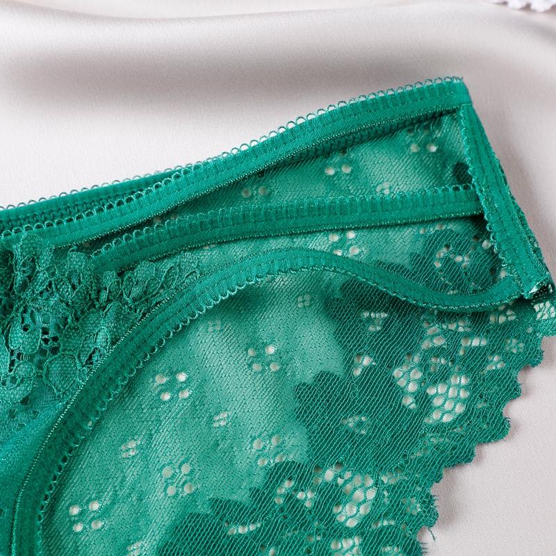 Sexy Lace Women's Panties Transparent Seamless Female Underwear Low-Waist Elasticity Briefs for Ladies Ice Silk Soft Lingerie