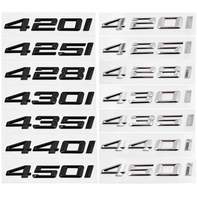 ABS Car Rear Trunk Letters Logo Badge Emblem Sticker For BMW 4 Series 420i 425i 428i 430i 435i 440i 450i F30 F32 F33 F36 G26 G22 SK8