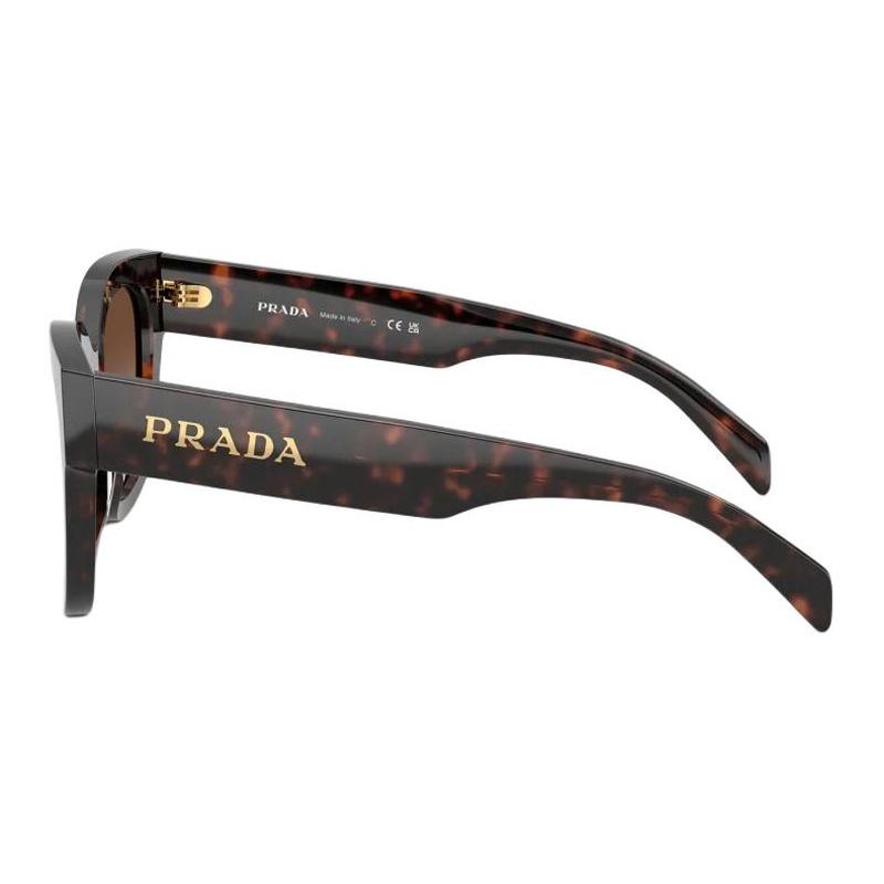Prada Солнцезащитные очки Acetate Square с логотипом, женские, черепаховая расцветка, 53, в оригинальной коробке и мешочке