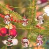 10Pcs DIY Christmas Ornament Diamond Painting Wooden Pendant Pearl Gem Hanging Decor Kit 10cm