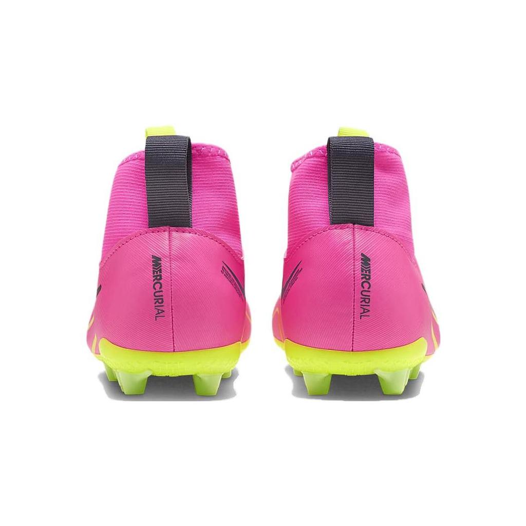 Nike Футбольные бутсы Mercurial Superfly 9 Academy AG для искусственной травы средней высоты, детские кроссовки розовые желтые DJ5613-605