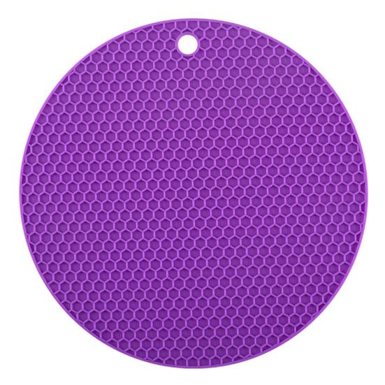 Силиконовая сотовая круглая подставка для кастрюли, термоизоляционный коврик, легко моется, противоскользящий дизайн, пищевая подставка под горячее