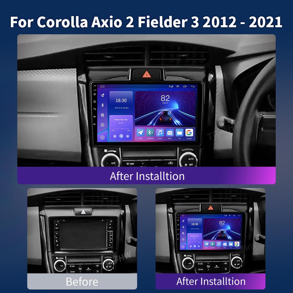 Для Toyota Corolla Axio 2 Fielder 3 E160 2012-2021 Автомобильный радиоприемник Мультимедийный видеоплеер Навигация стерео GPS Android