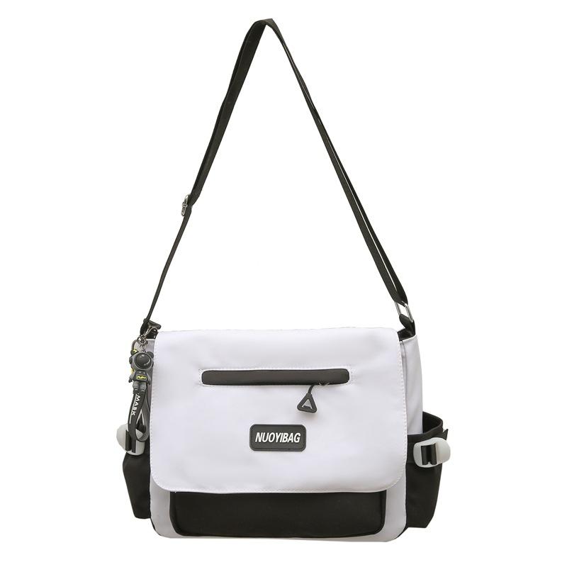 Сумка с цветными блоками, студенческая сумка через плечо, женская и мужская сумка-мессенджер