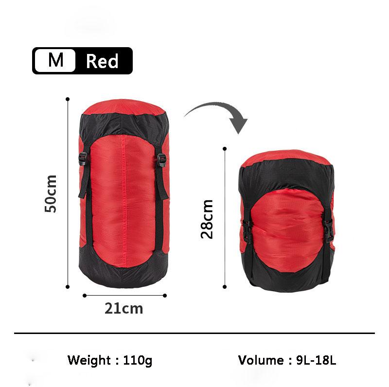 Обновленный 40D 10-35L сверхлегкий водонепроницаемый нейлоновый компрессионный мешок для спального мешка 40% места для кемпинга пешего туризма