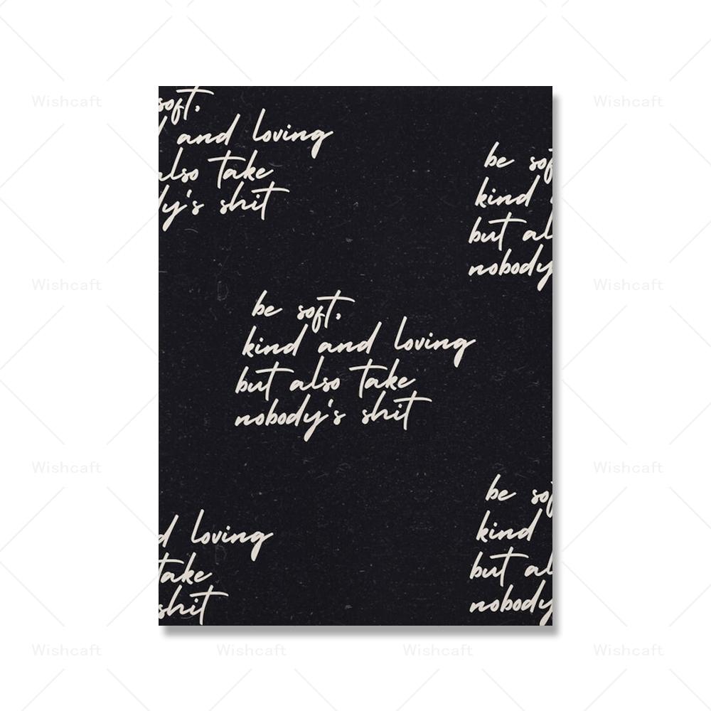 Enough Empower Wall Art Canvas Painting Motivation Poster Minimalistic Typography Abstract Flowers Prints Living Home Decor