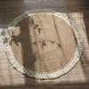 Hand-Woven Cotton Rope Woven Carpet Natural Style Floor Rug Soft Round Floor Mat  home decoration