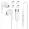 Проводные наушники, впервые совместимые с iPhone, HIFI-звук, регулировка громкости, глубокая шумоизоляция, чистый стереозвук, совместимы с наушниками Type-C, USB-C