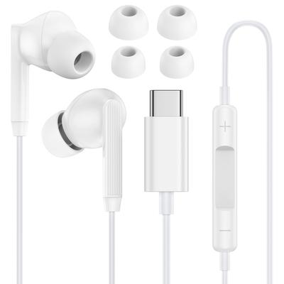 Проводные наушники, впервые совместимые с iPhone, HIFI-звук, регулировка громкости, глубокая шумоизоляция, чистый стереозвук, совместимы с наушниками Type-C, USB-C