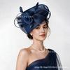 European and American brides, flower imitation hemp feather top hat, headgear, socialites, horse racing festival tea party, exaggerated top hat