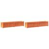 Planters 2 pcs Wax Brown Solid Pine Wood