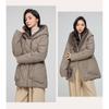 Womens Mid-Length Hooded Cotton Padded Coat Slim Fit Thick Warm Winter Jacket Office Casual Wear