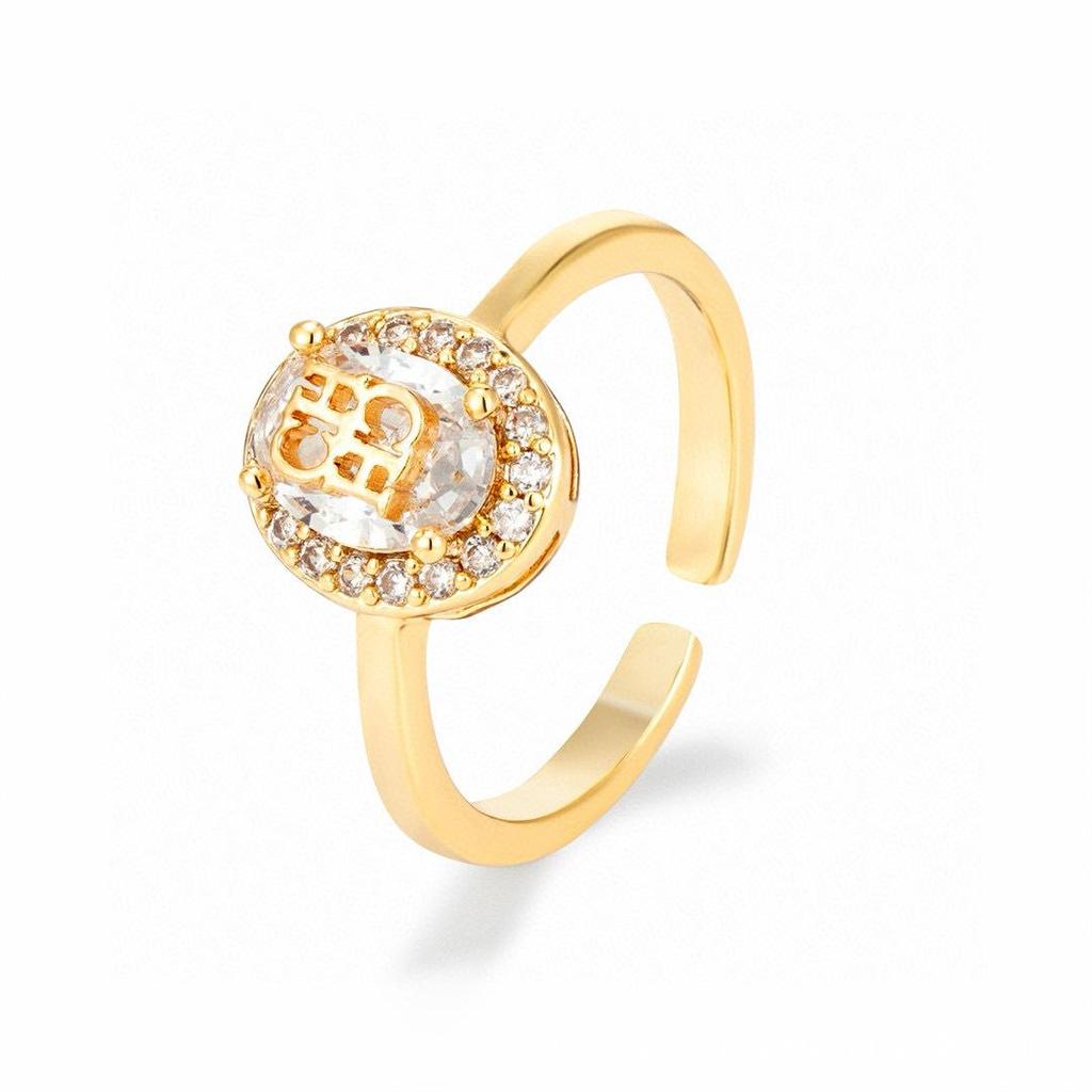 CHHC Adjustable Women's Cubic Zirconia Ring with Gift Box