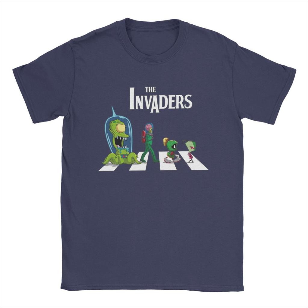 Мужская футболка The Invaders Crosswalk Invader Zim Модные хлопковые футболки с коротким рукавом, футболки с круглым вырезом, топы больших размеров