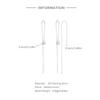 NEW Fashion Jewelry 925 Sterling Silver Long Tassel Chain Round Small Zircon Gold Plated Stud Earring Jewelry for Women