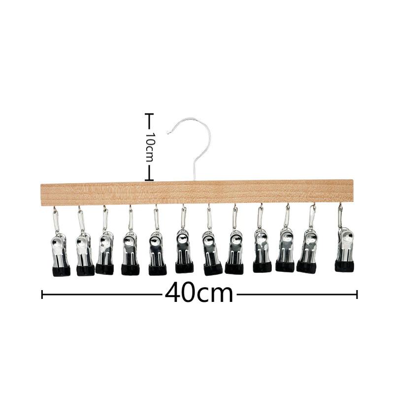 Closet Organizer with 10 Clips, Space Saving Hanging Closet Organizer, Space-Saving Hat Scarf Clothespins for Jeans Skirts Socks