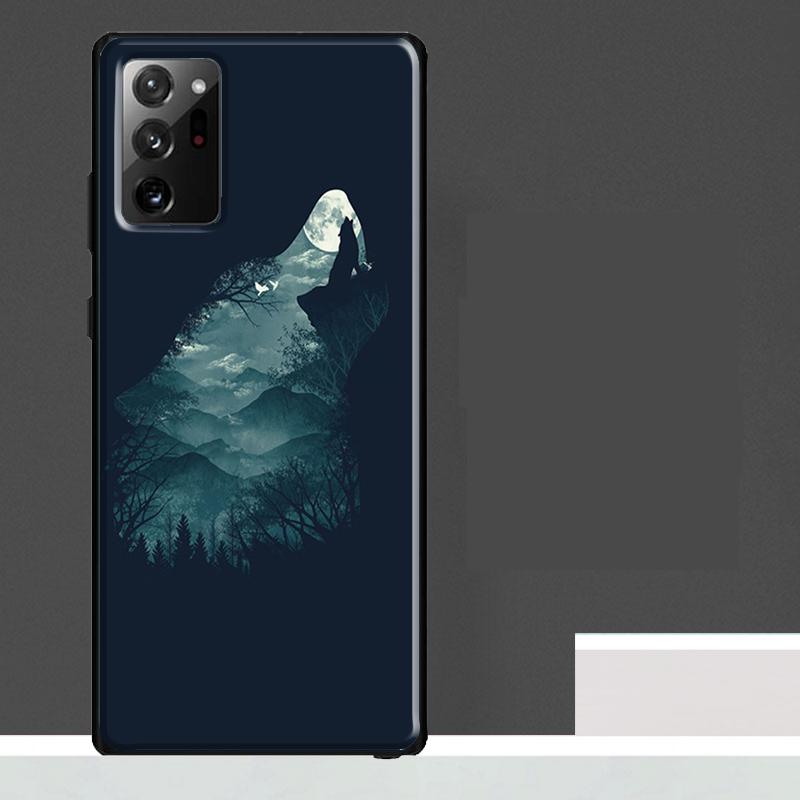 Чехол-Арт с Воем Волка для Samsung Galaxy S25 Ultra S23 S22 S21 S24 Ultra S9 S10 S20 Plus S25 FE