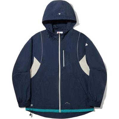 Li Ning Outdoor Series светоотражающая водонепроницаемая солнцезащитная свободная куртка унисекс темно-синего цвета AFDUC85-1