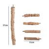 Finches Wooden Natural Conure Bird Perch Parrot Toy Chewing Stick Wood Stand