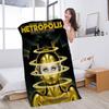 Vintage 80s Metropolis Movie Microfiber Beach Towel Absorbent Quick dry Soft Yoga Swimming Resort Mountain Climbing Towel