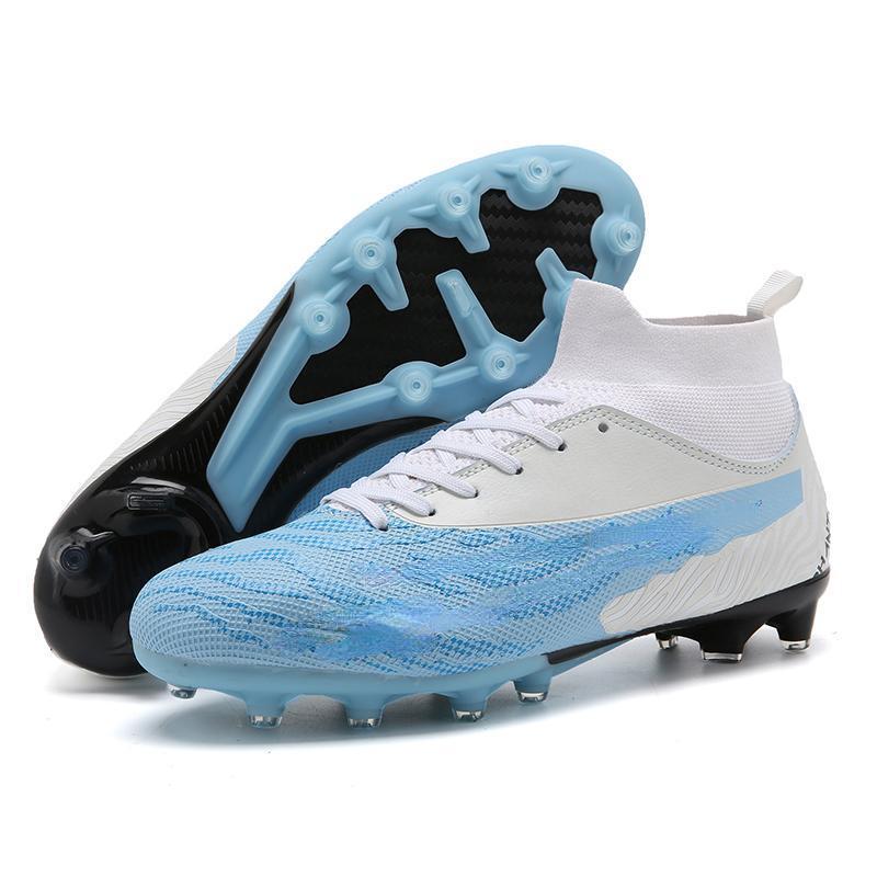 Fashion Unisex Football Boots High -Top AG Long Nail Male/women's High -elastic Socks Training Shoes Artificial Grass Football Boots