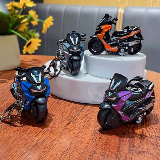 Keychain Pendant Motorbike Charm Zinc Alloy Anti-Detachable Hook Keyring Backpack Accessory Decompression Tool